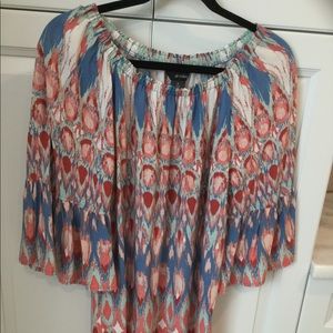 Ali Miles Tunic Colorful & Soft w/Bell Sleeves